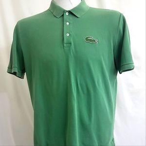 Lacoste Mens Polo Shirt size 8  Green  Big Croc Alligator FITS relaxed XL